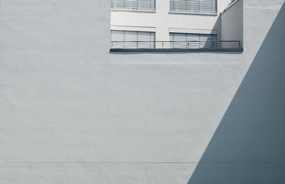 Sunlight falling on building wall