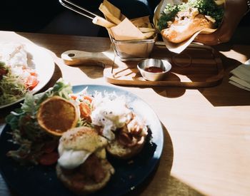 Breakfast on table