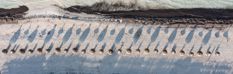 High angle view of beach