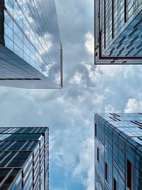 Low angle view of modern building against sky