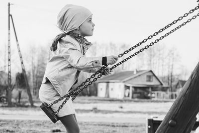 Girl on a swing