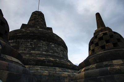 Low angle view of temple borobodur java