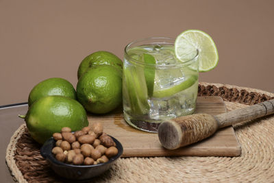 Close-up of fruits on table