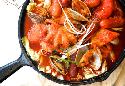 Close-up of served food
