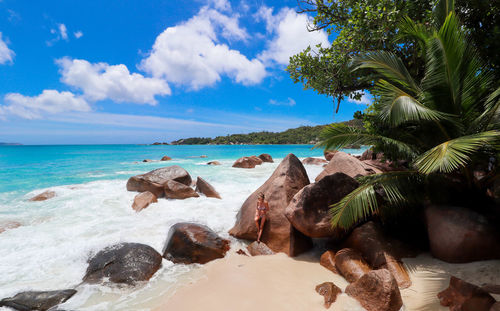 Scenic view of sea against sky