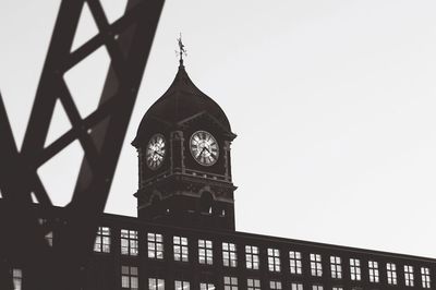 Low angle view of clock tower