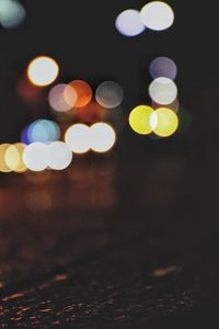 Defocused image of illuminated lights