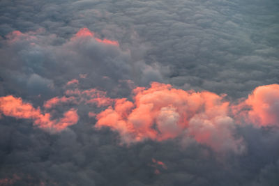 Aerial view of clouds in sky