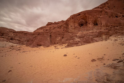 Scenic view of desert against sky