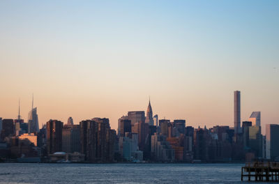 City skyline seen from east river