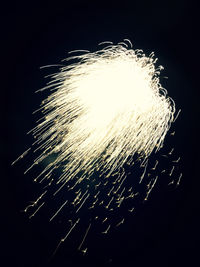 Low angle view of firework display