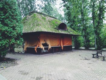 Built structure with trees in background