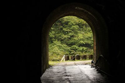 Empty corridor of old building