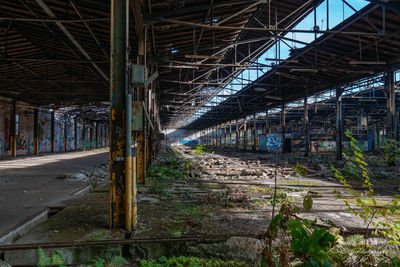 Interior of abandoned factory