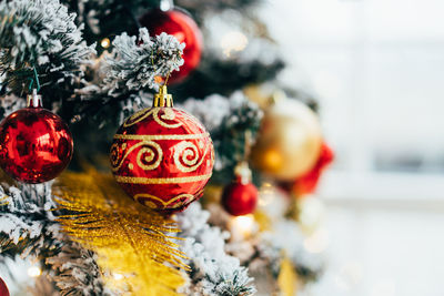 Close-up of christmas decoration