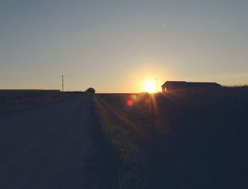 Road at sunset