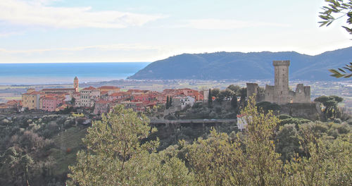 Panoramic view of buildings against sky