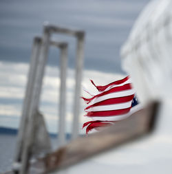 Close-up of flag against blurred background