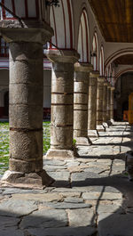 Architectural columns of historic building