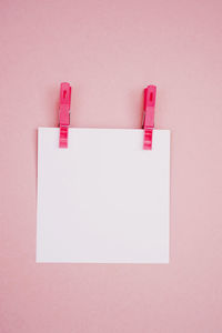 High angle view of toy blocks on white background