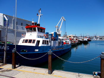 Commercial dock at harbor