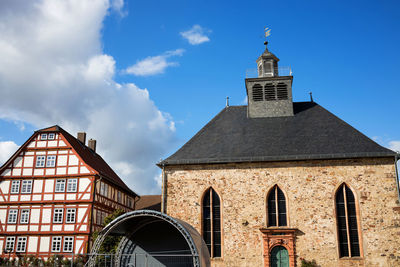 Low angle view of building against sky