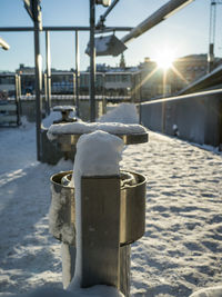 Close-up of snow in winter