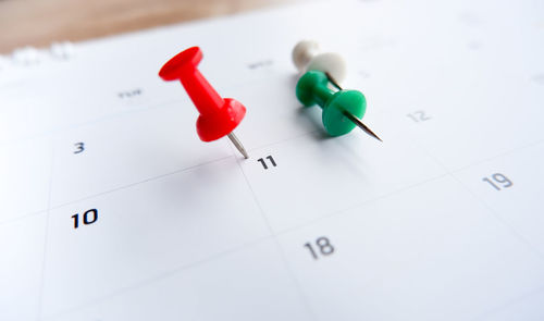 High angle view of text on paper