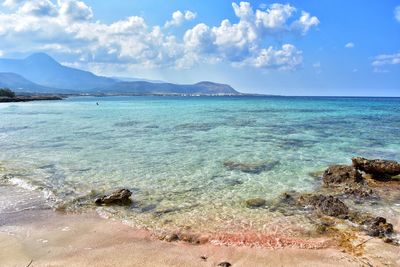 Scenic view of sea against sky