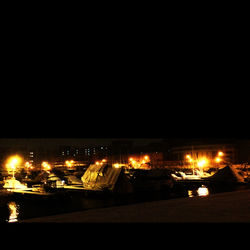 View of illuminated tunnel