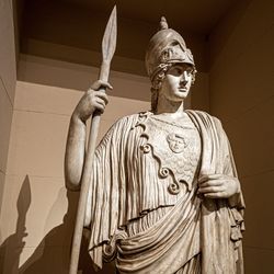 Low angle view of angel statue in museum