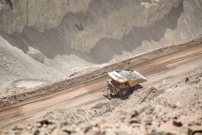Truck working on chuquicamata copper mine, atacama, chile