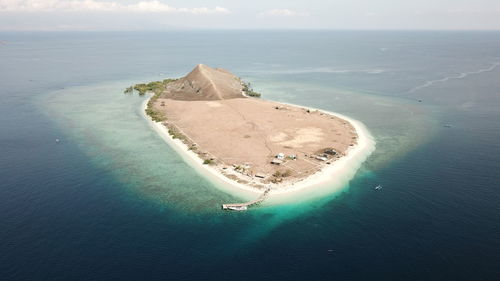 High angle view of sea against sky