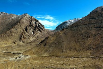 Scenic view of mountains against clear sky