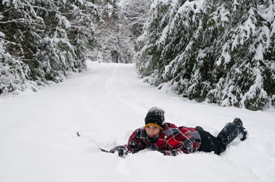 Boy in snow