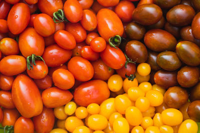 Full frame shot of oranges in market