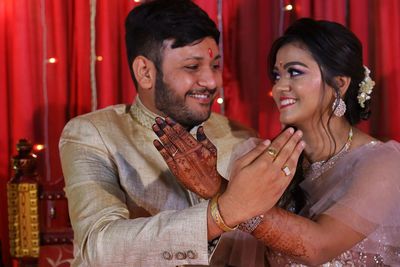 Young couple smiling