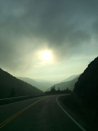 Road passing through mountains