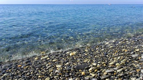 Surface level of pebble beach