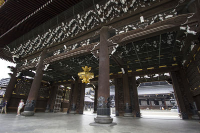 Low angle view of columns of building