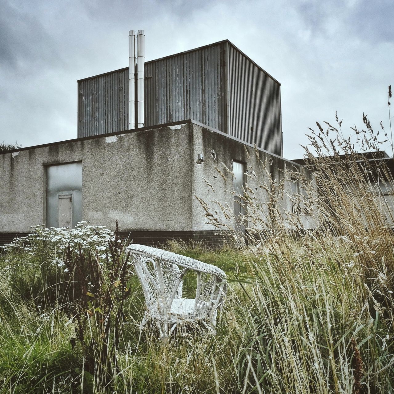 building exterior, architecture, built structure, sky, plant, grass, abandoned, growth, old, cloud - sky, low angle view, field, tree, house, day, damaged, building, no people, cloud, outdoors