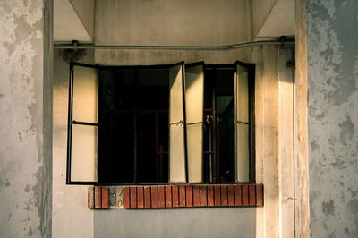 Open window of building
