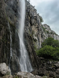 Scenic view of waterfall