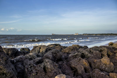 Scenic view of sea against sky