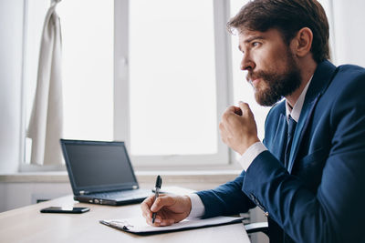 Man sitting on table