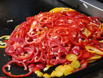 Close-up of red chili peppers