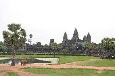 View of a temple against clear sky