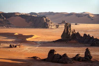 Scenic view of desert against sky