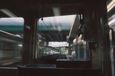 View from passenger train