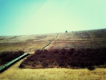 View of country road along landscape